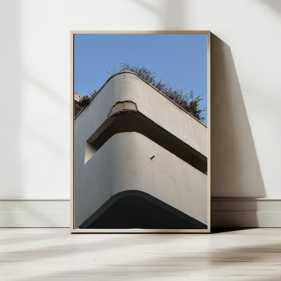 Bauhaus Building Corner — Tel Aviv Photography Print — Israel Wall Art
