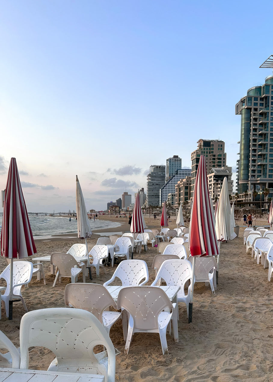 Beach Cafe in Tel Aviv — Tel Aviv Photography Print — Israel Wall Art
