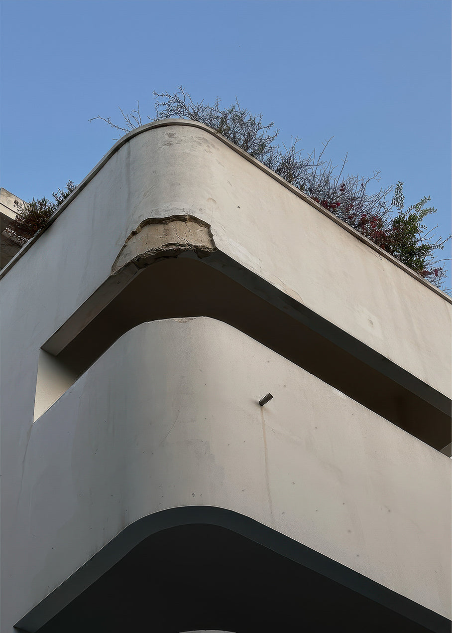 Bauhaus Building Corner — Tel Aviv Photography Print — Israel Wall Art