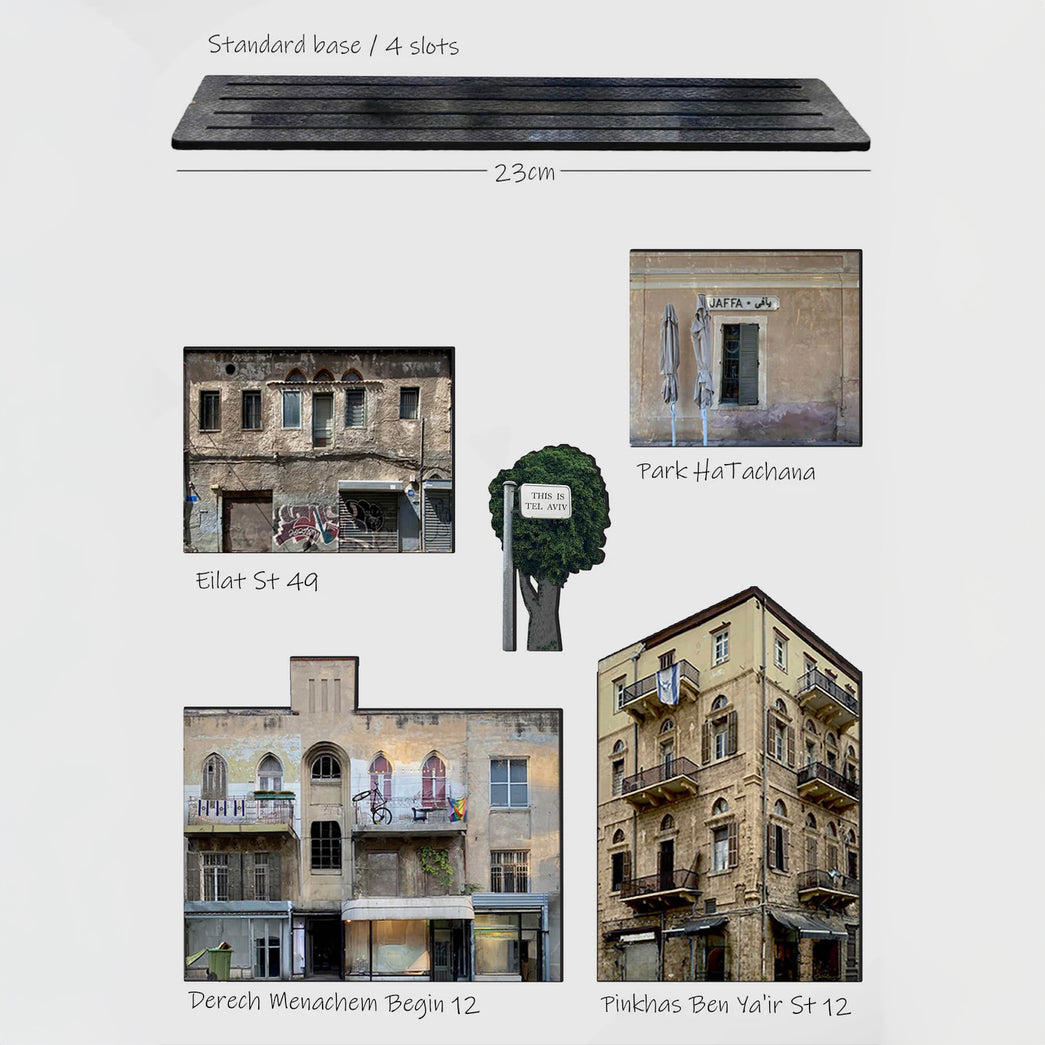 THIS IS TEL AVIV Israel Souvenir — City Miniature showcasing a standard base and notable street locations.