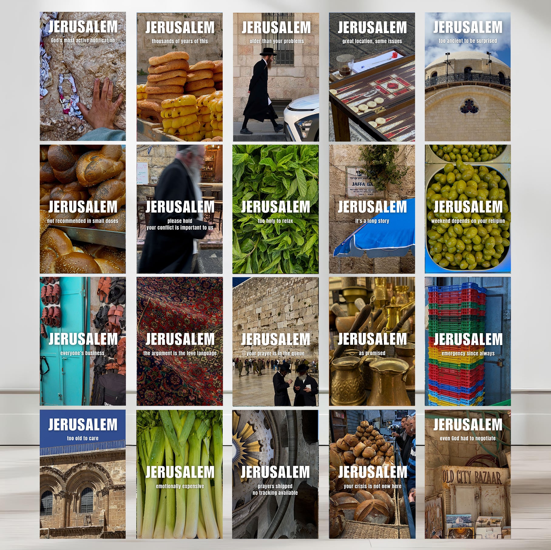 Jerusalem Postcard Bundle — 20 postcards, Free Shipping