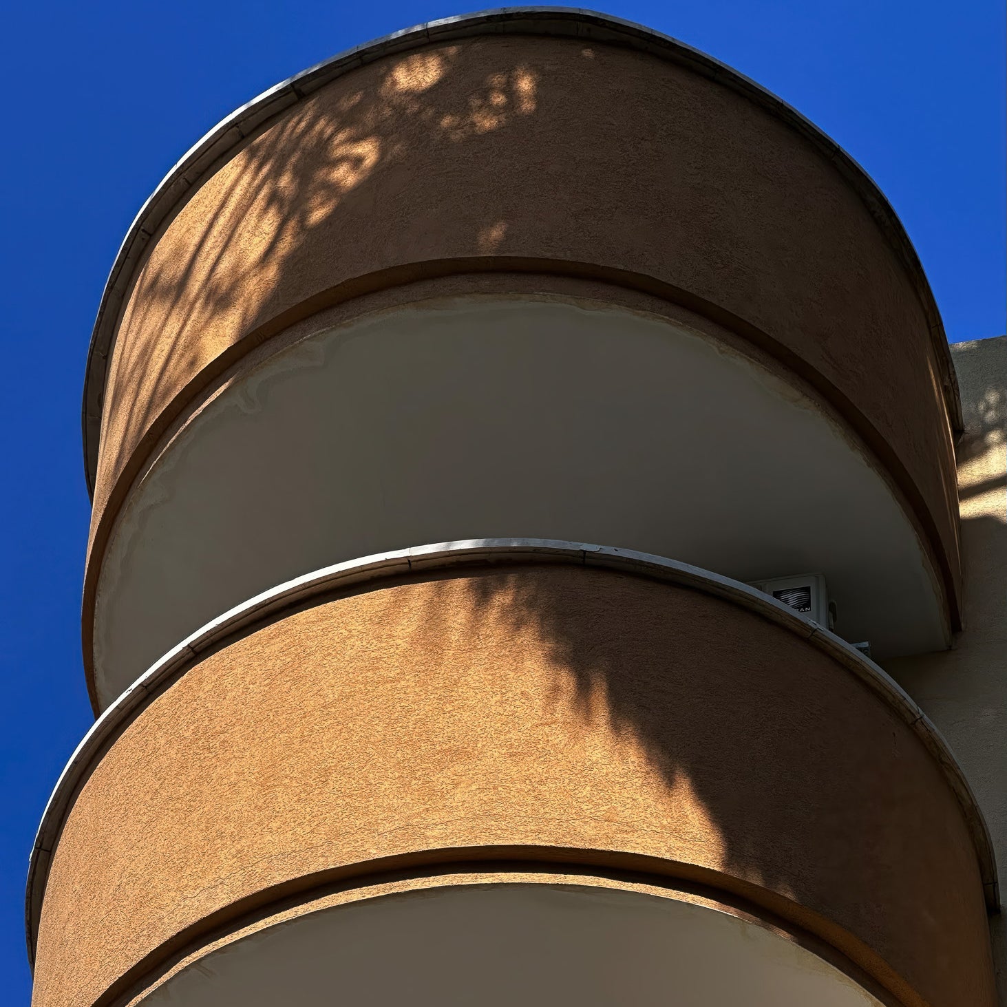 Rounded Bauhaus Terrace — Tel Aviv Photography Print — Israel Wall Art