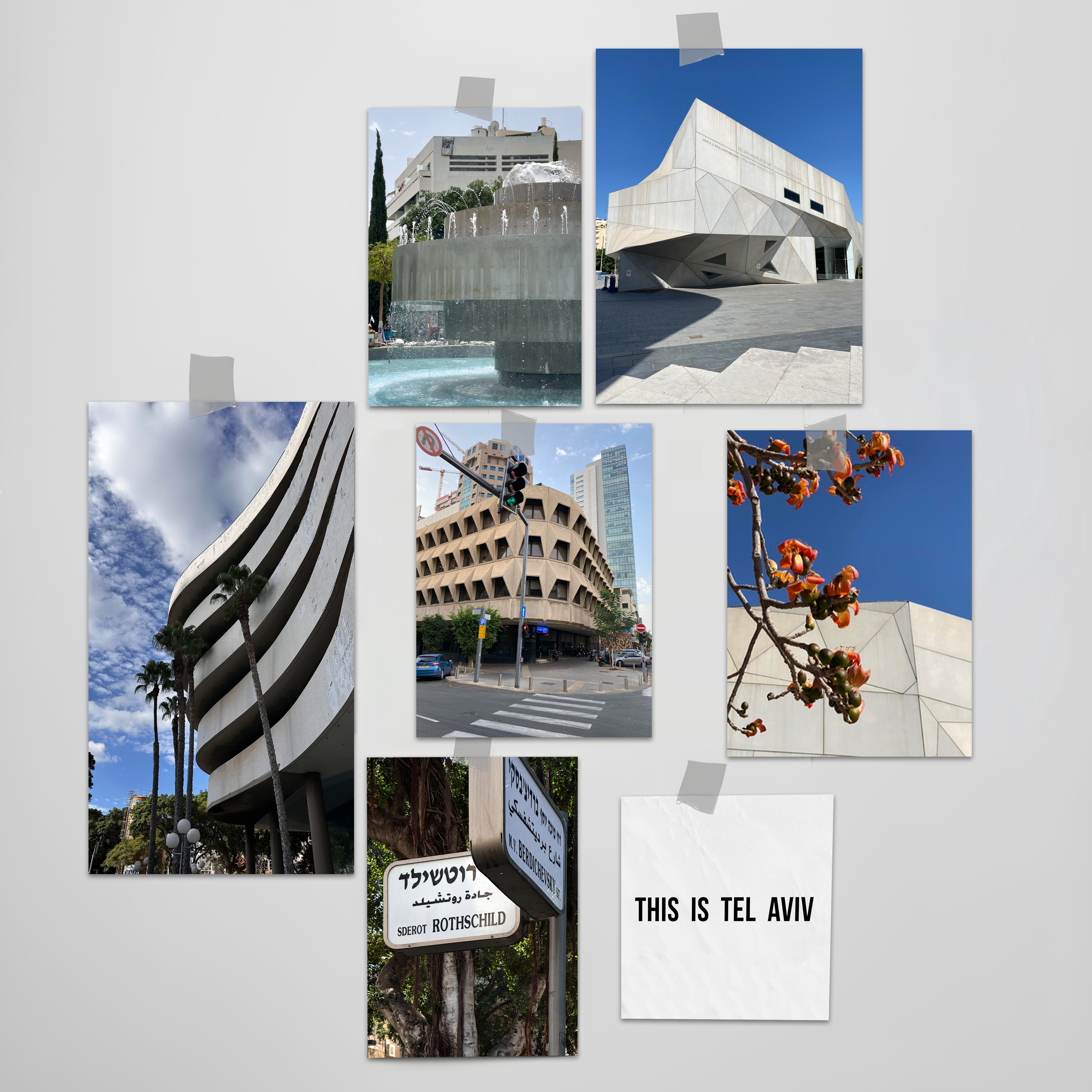 THIS IS TEL AVIV Israel Souvenir — Architecture Miniature set featuring iconic buildings and urban landscapes.