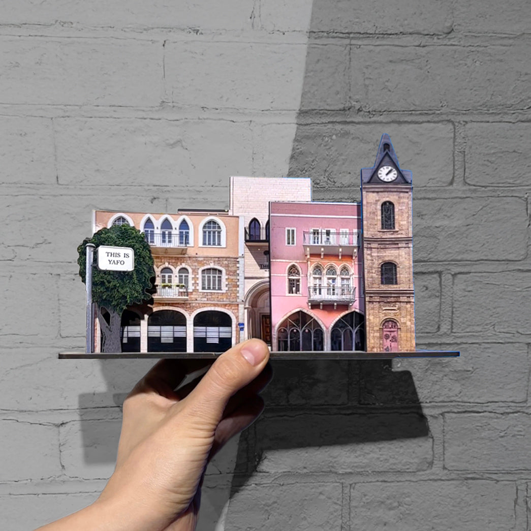 THIS IS TEL AVIV Israel Souvenir — City Miniature showcasing Jaffa's architectural charm.