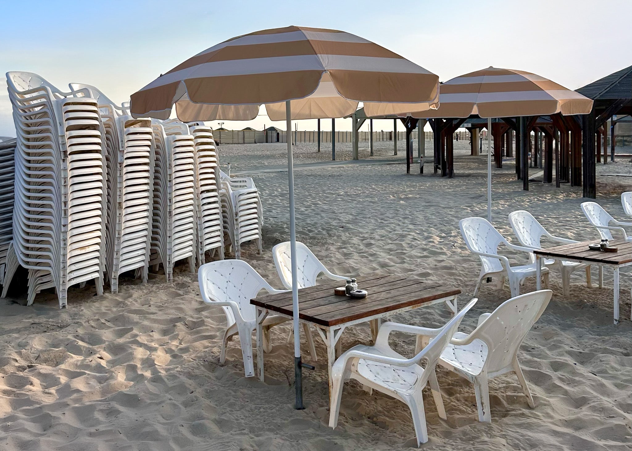 Beach Cafe in Tel Aviv LS — Tel Aviv Photo Print — Israel Wall Art