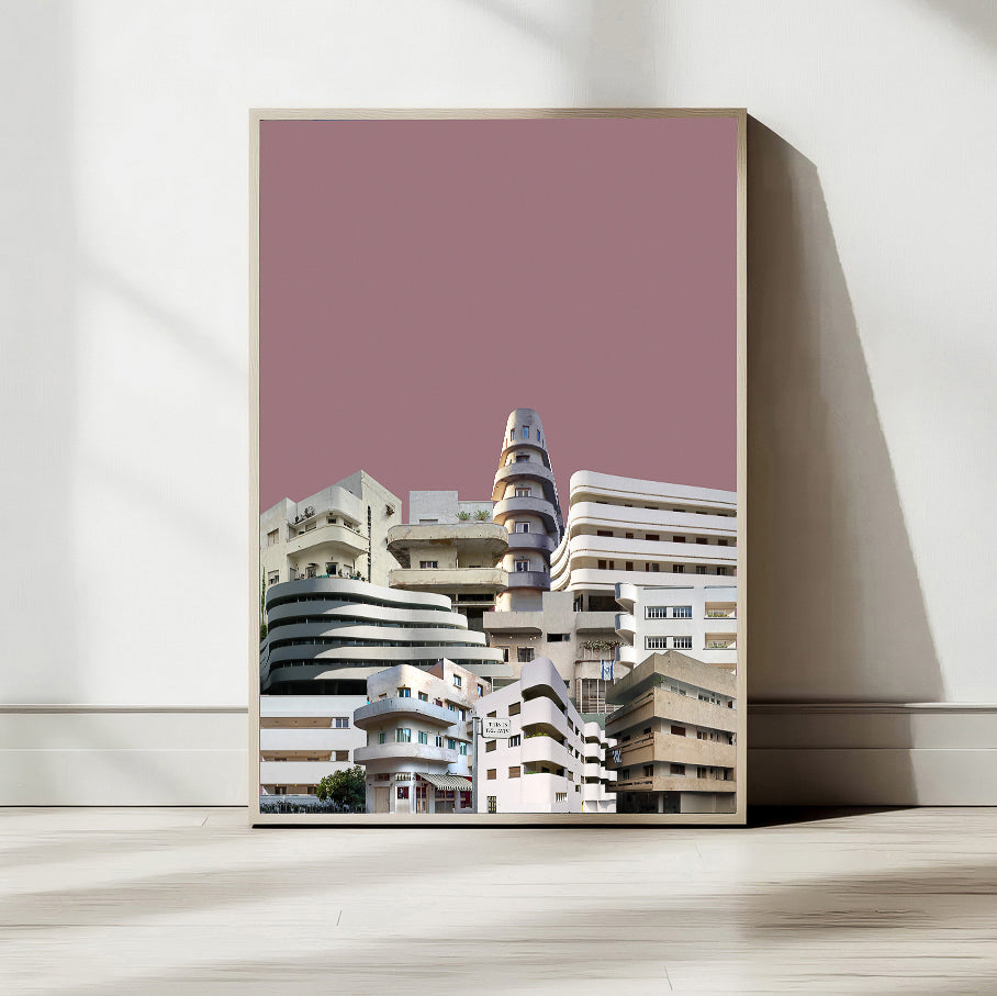Tel Aviv Architecture collage of bauhaus buildings