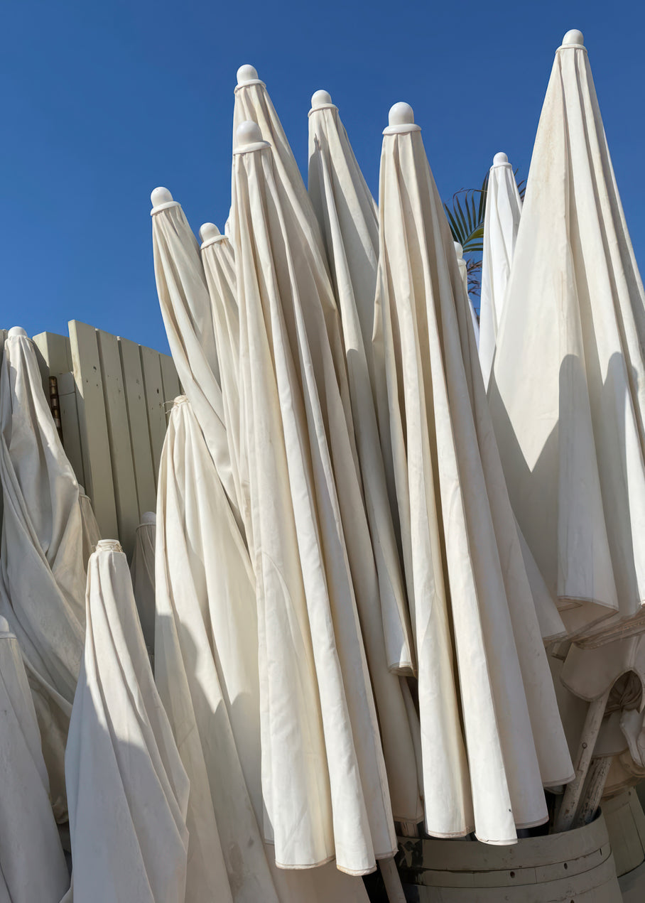 Beach Cafe Umbrellas — Tel Aviv Photography Print — Israel Wall Art