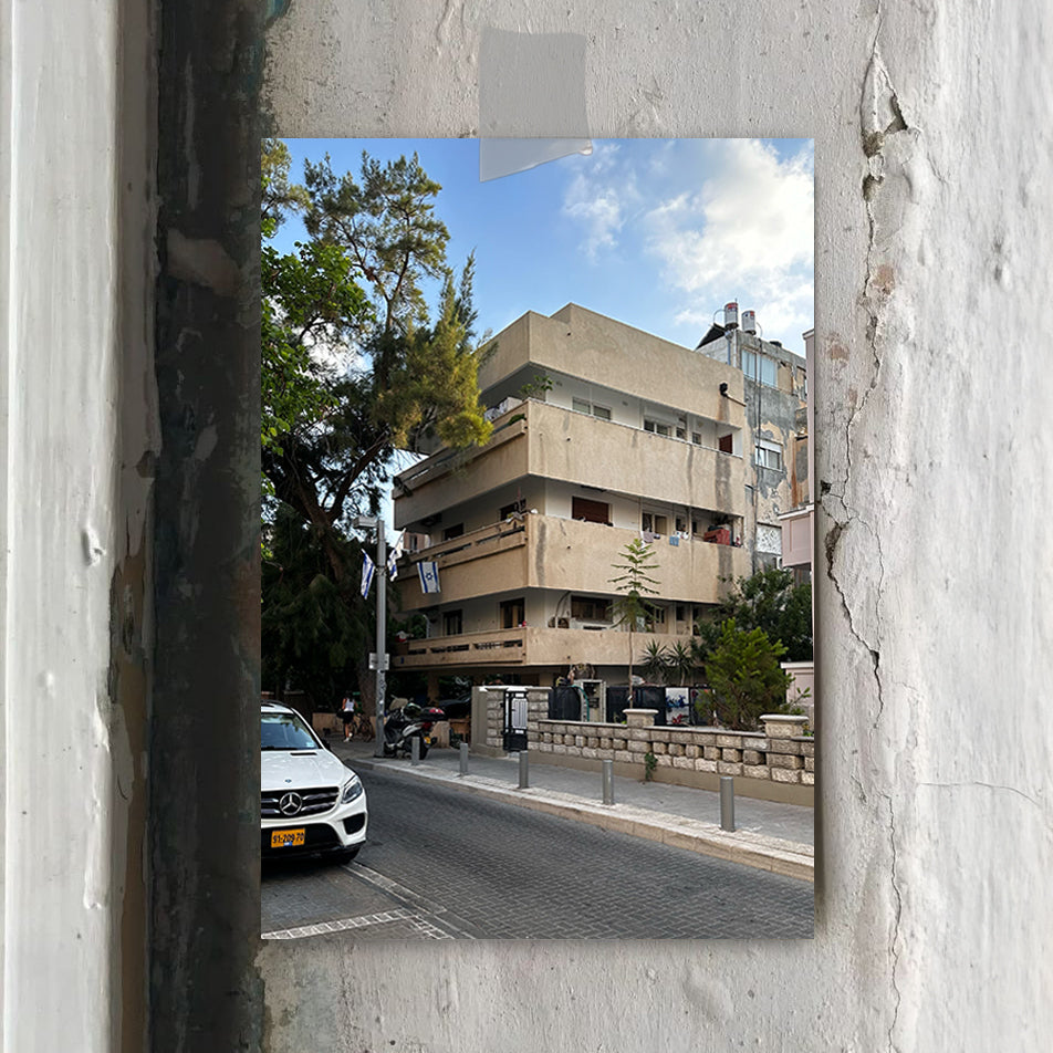 THIS IS TEL AVIV Israel Souvenir — Bauhaus Miniature showcasing a modernist building in Tel Aviv.
