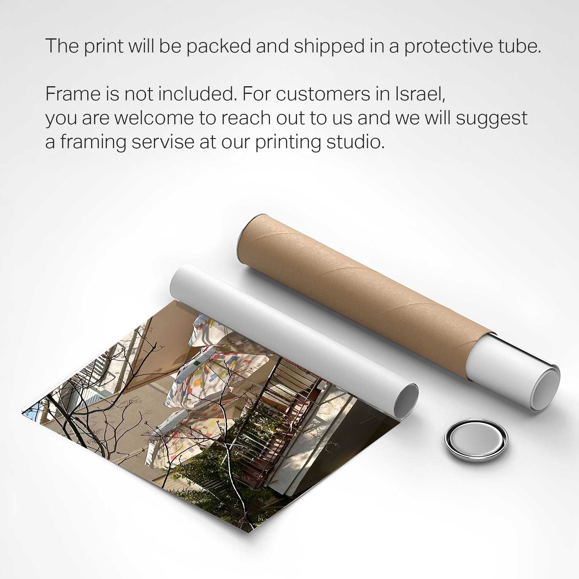 Printed poster - Three umbrellas