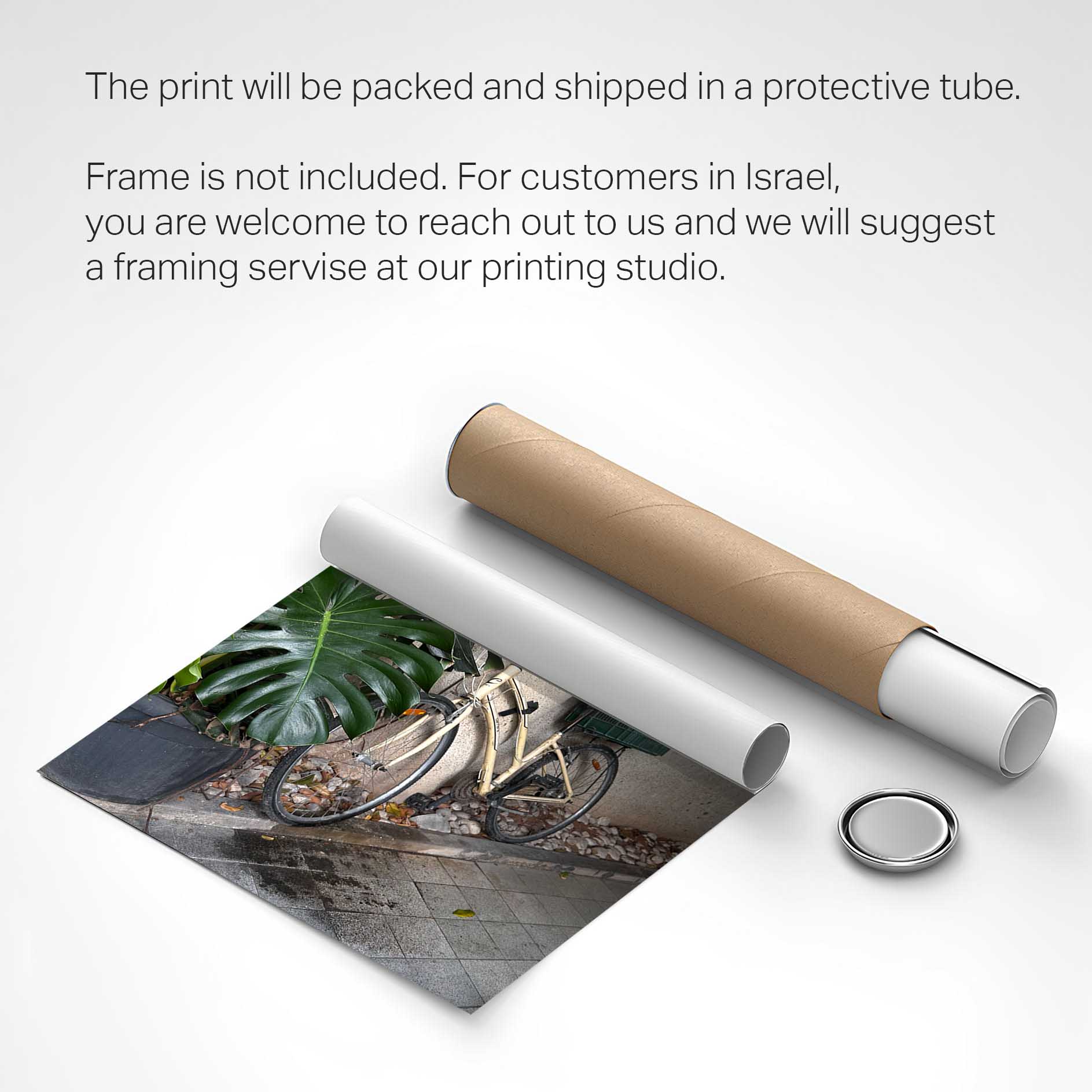 Tnuva Green Box on a bicycle