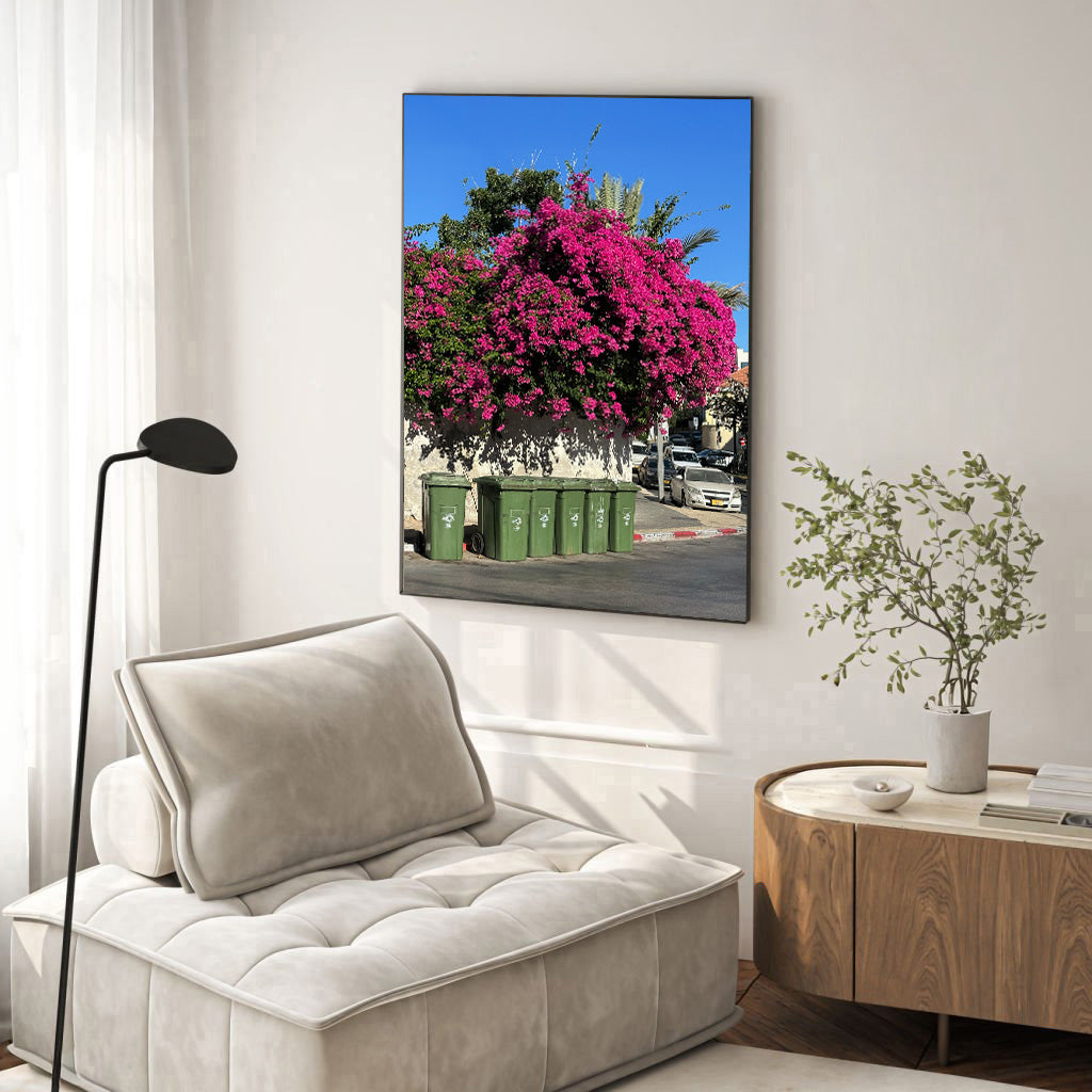 Green Garbage Boxes — Tel Aviv Photo Print — Israel Wall Art