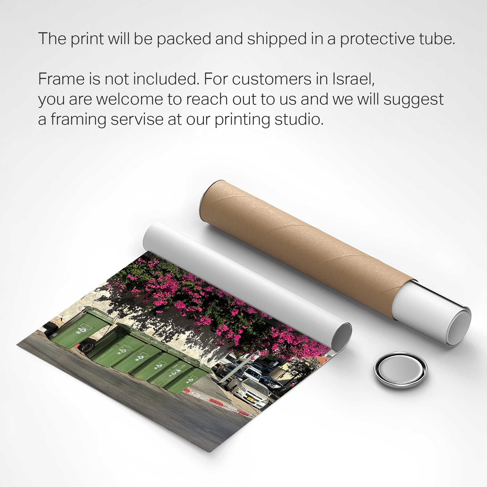 Green Garbage Boxes — Tel Aviv Photo Print — Israel Wall Art