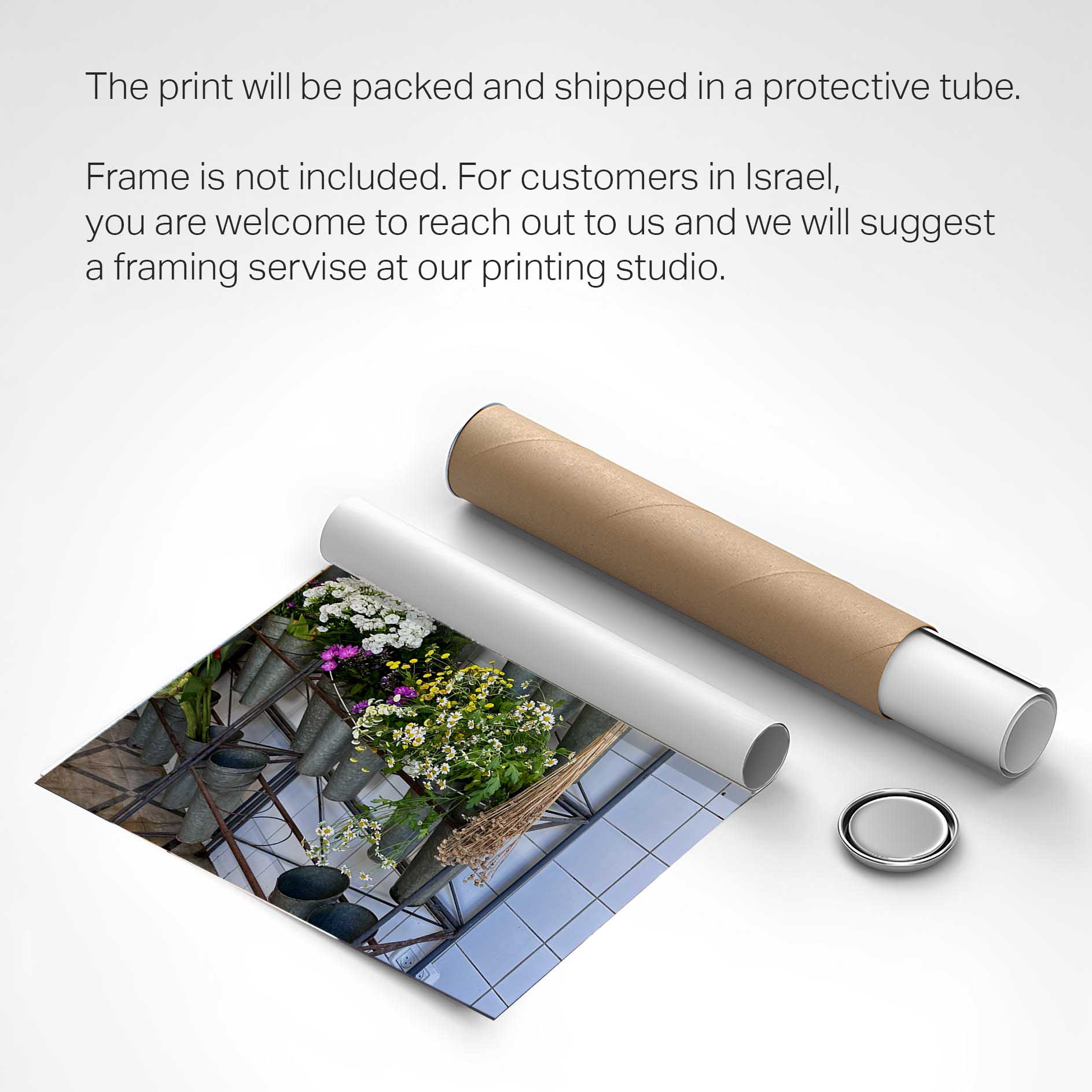 Printed poster - Shabbat flowers