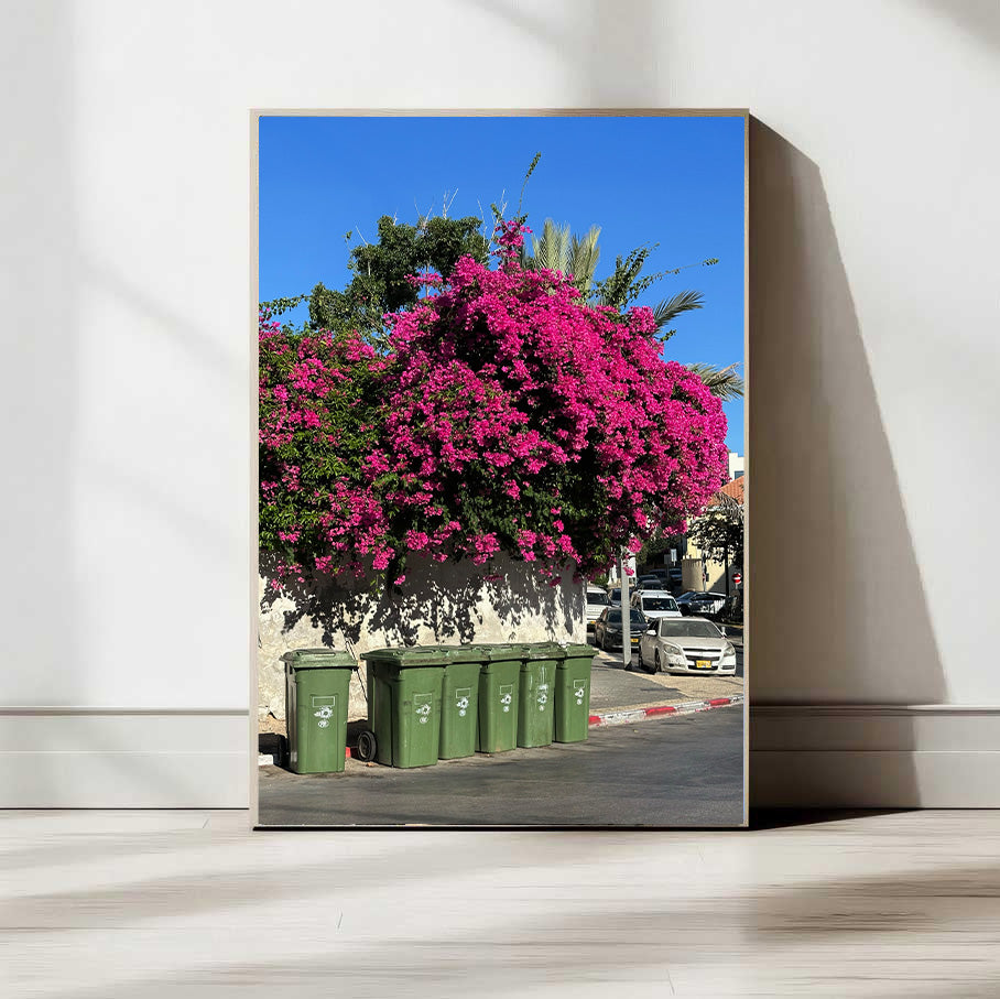 Green Garbage Boxes — Tel Aviv Photo Print — Israel Wall Art