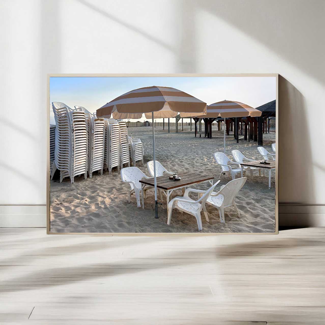 Beach Cafe in Tel Aviv LS — Tel Aviv Photo Print — Israel Wall Art