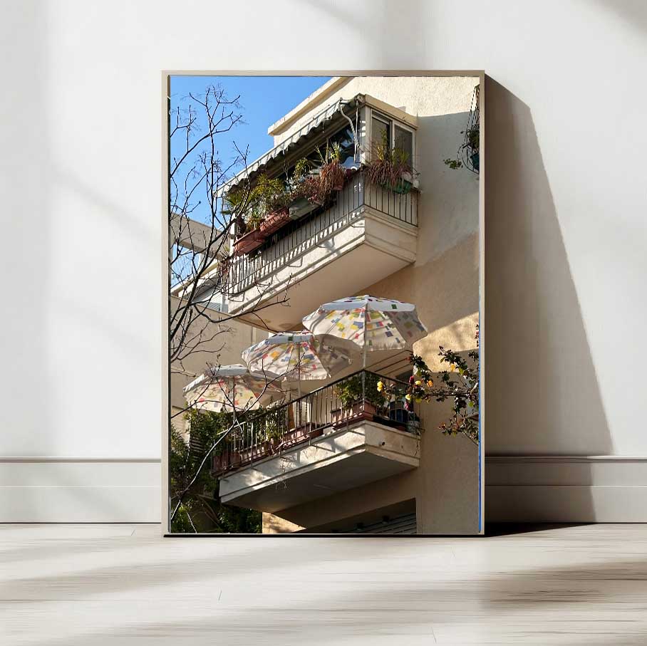 Printed poster - Three umbrellas