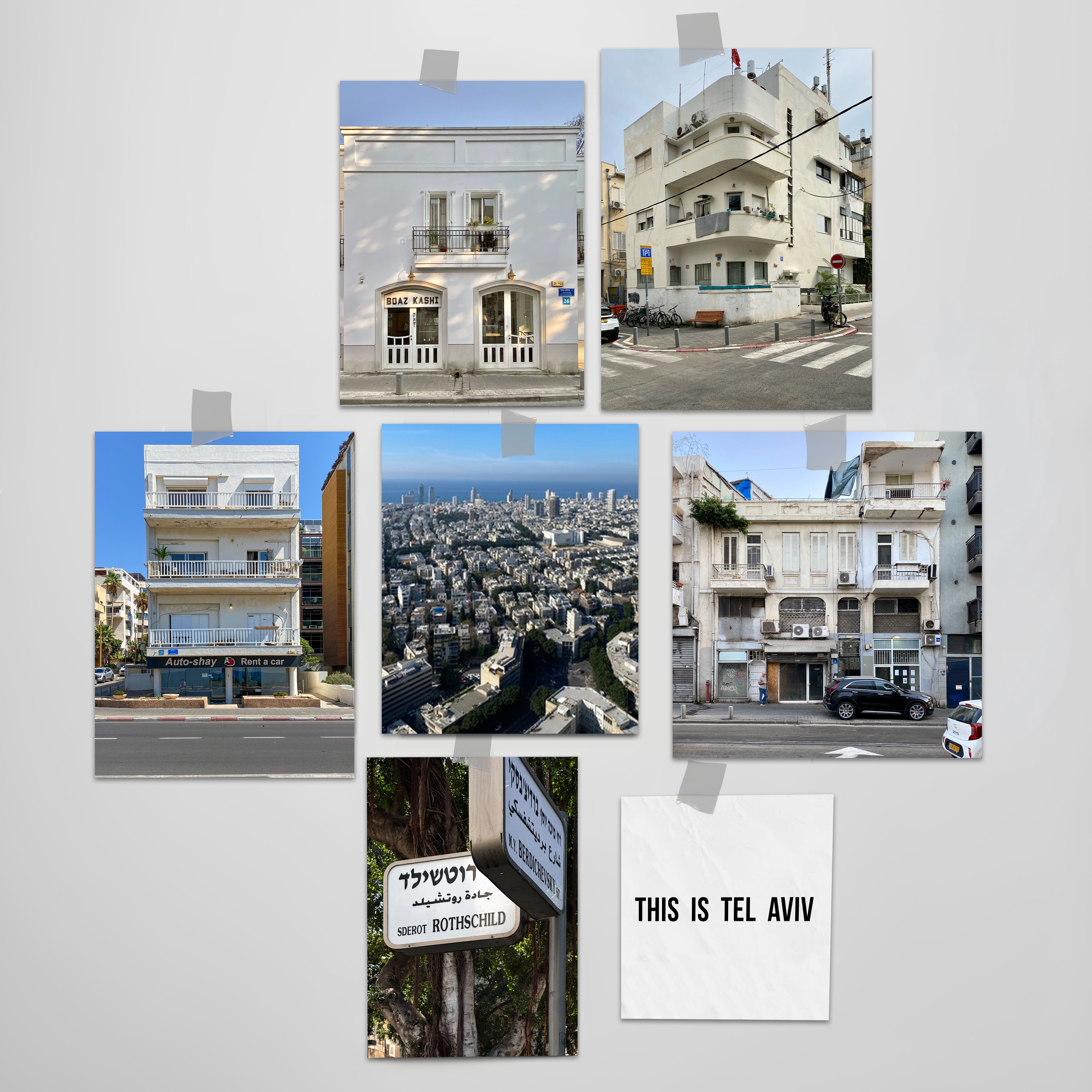 THIS IS TEL AVIV Israel Souvenir — City Miniature showcasing iconic white buildings and urban streets.