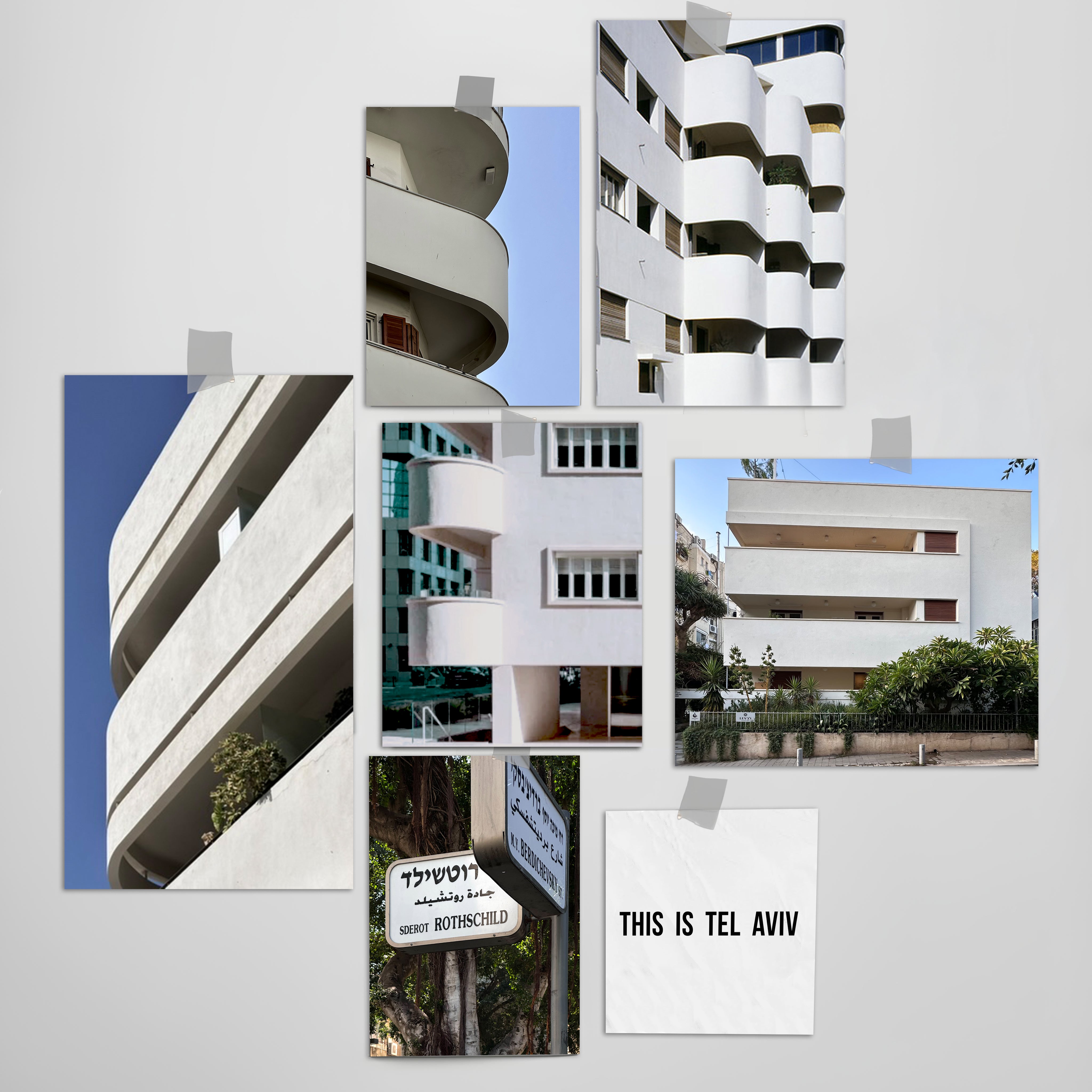 THIS IS TEL AVIV Israel Souvenir — Bauhaus Miniature set showcasing iconic Bauhaus architecture in Tel Aviv.