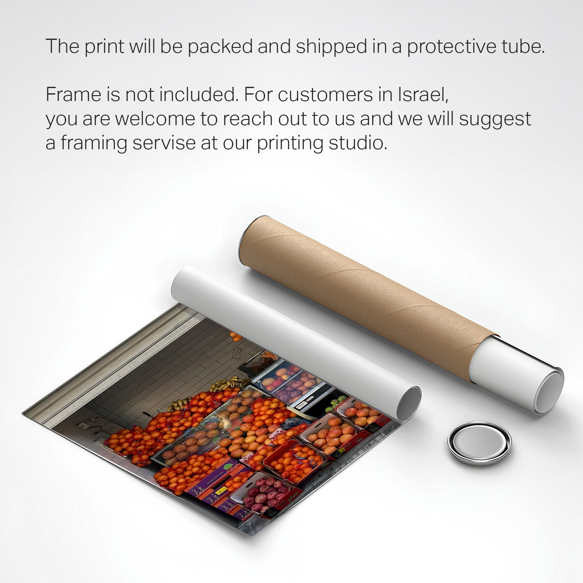 Printed poster - Oranges landscape